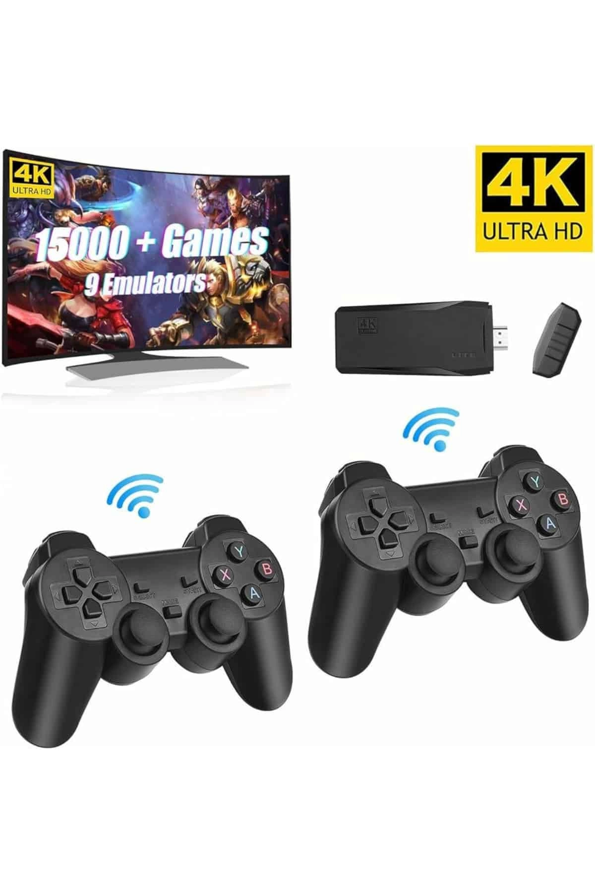 Retro Game Stick Çift Kol Kablosuz Atari Oyun Konsolu 2.4g Uyumlu ( Lisinya )