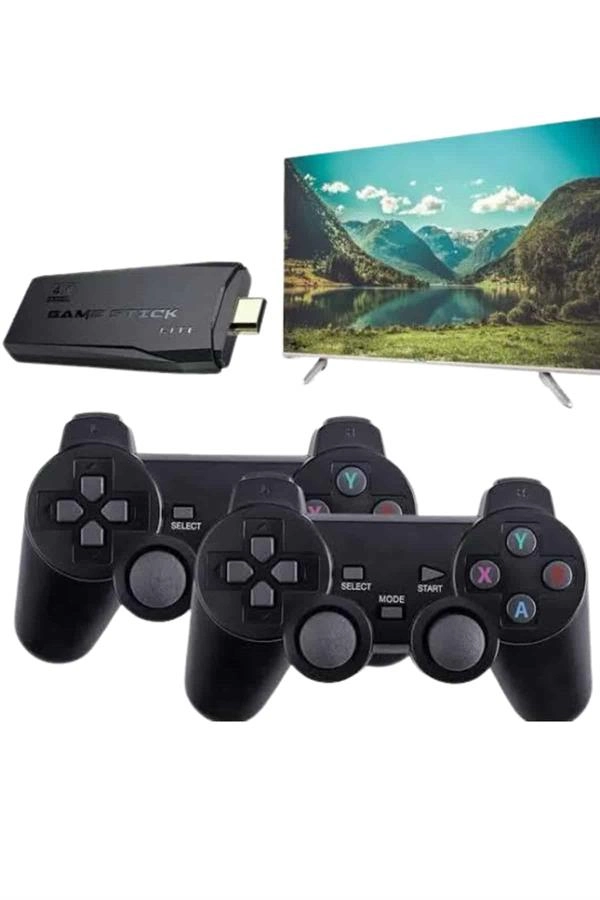 Retro Game Stick Çift Kol Kablosuz Atari Oyun Konsolu 2.4g Uyumlu ( Lisinya )