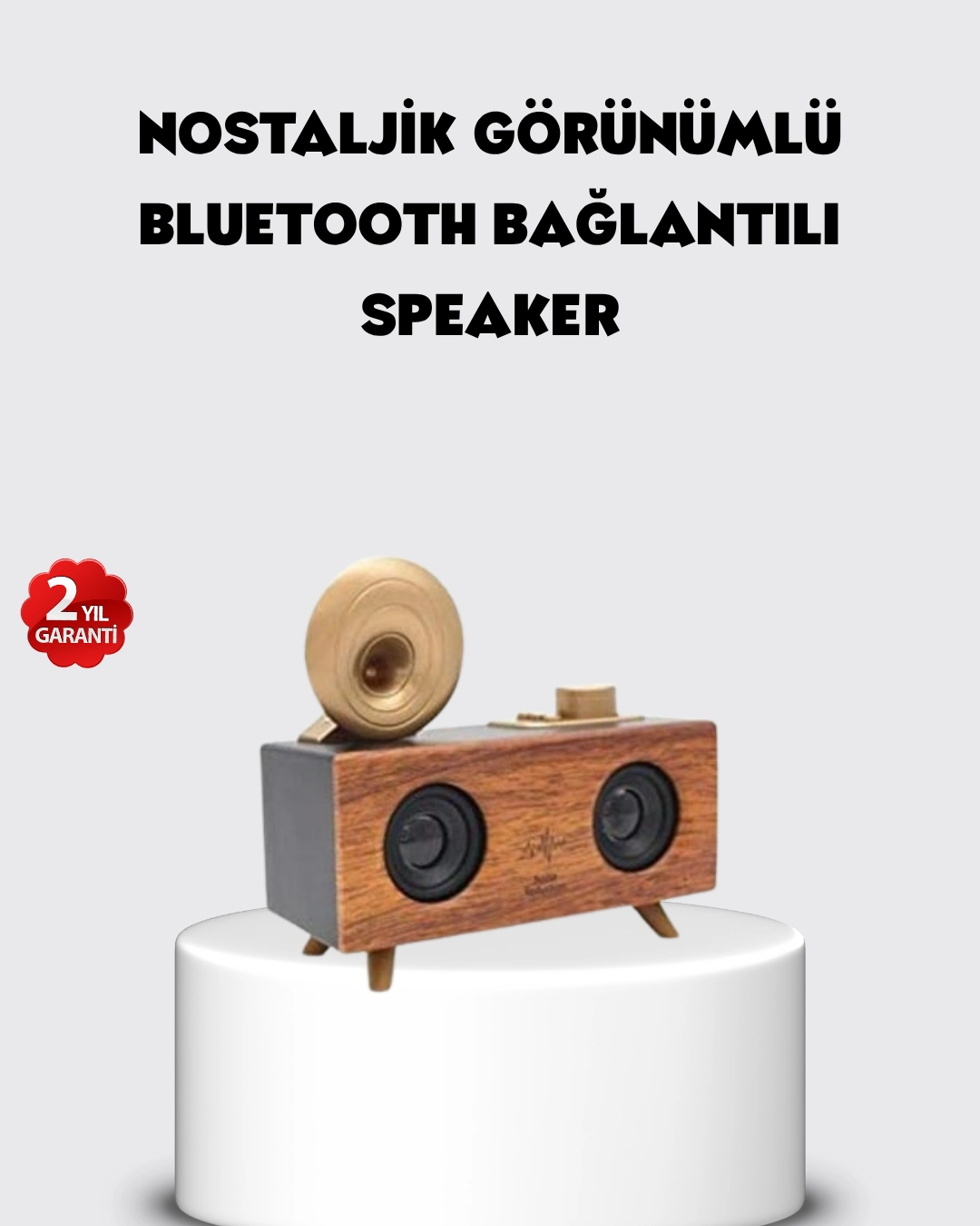 Retro Gramofon Tasarımlı Bluetooth Hoparlör – 3d Stereo Ses, 1800 Mah Batarya ( Lisinya ) Retro Gramofon Tasarımlı Bluetooth Hoparlör – 3d Stereo Ses, 1800 Mah Batarya ( Lisinya )