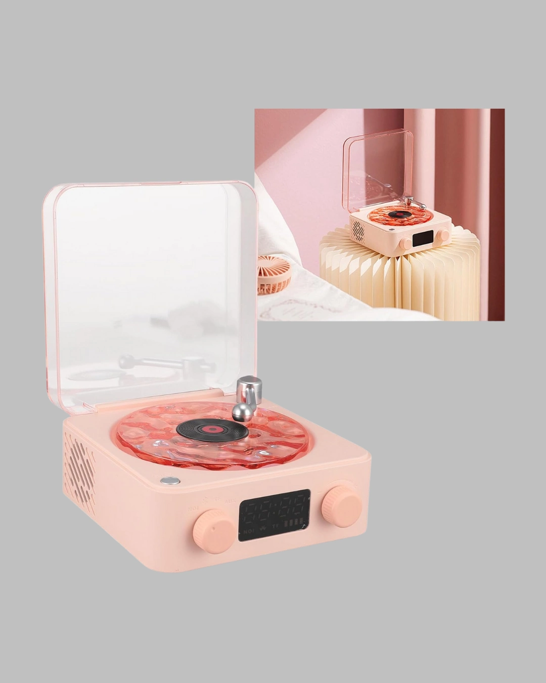 Retro Saatli Bluetooth Hoparlör – Gece Lambalı Kristal Ses Kalitesi ( Lisinya ) Retro Saatli Bluetooth Hoparlör – Gece Lambalı Kristal Ses Kalitesi ( Lisinya )