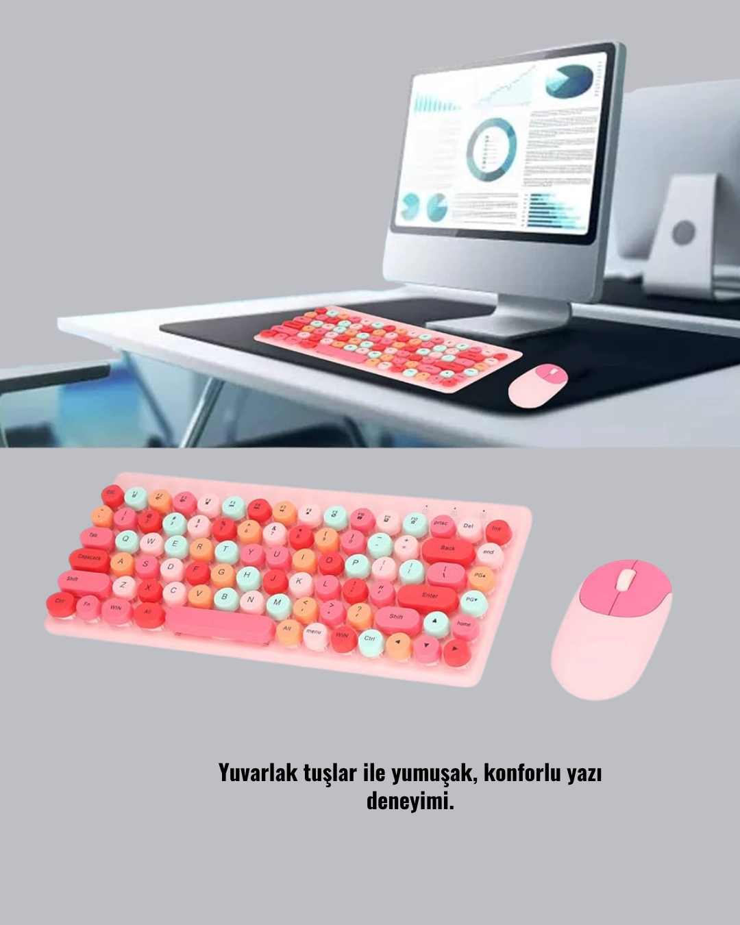 Retro Tarz Bluetooth 5.1 Klavye – Win/osx/android/ios Uyumlu ( Lisinya )