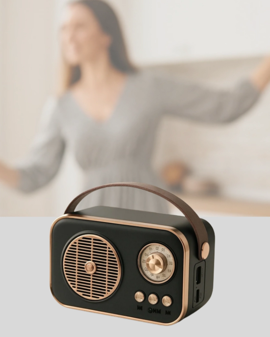 Retro Tarz Kablosuz Radyo – Bluetooth, Usb Ve Tf Kart Girişli ( Lisinya )