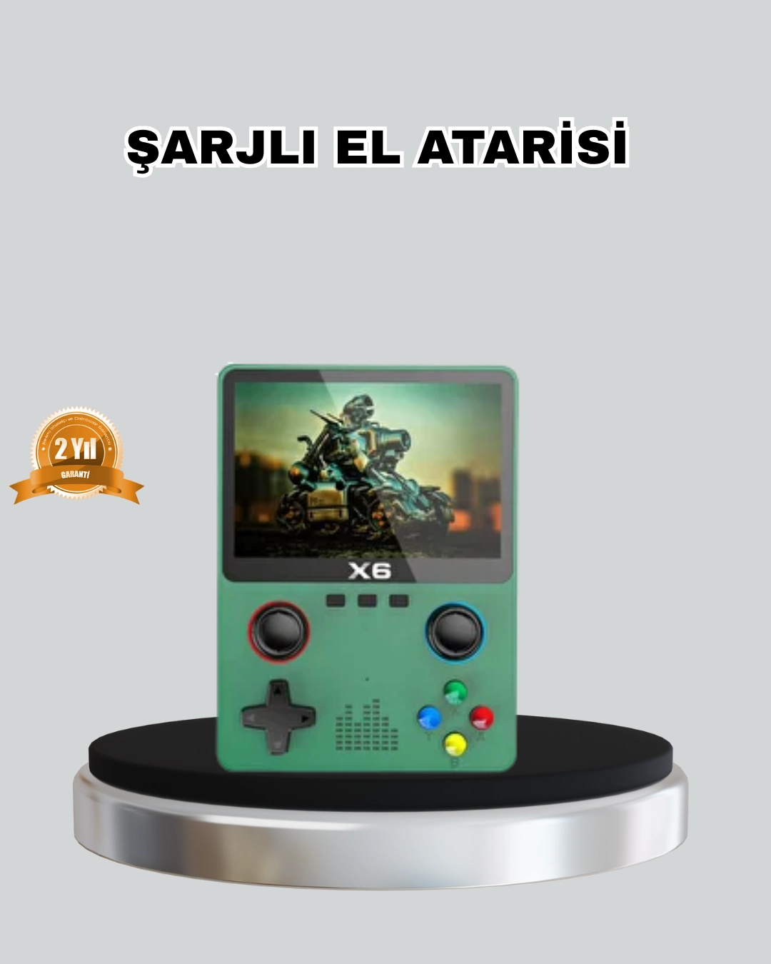 Retro Taşınabilir Konsol 3.5 Ips Ekran Ergonomik Çift Lr Kontrollü ( Lisinya )