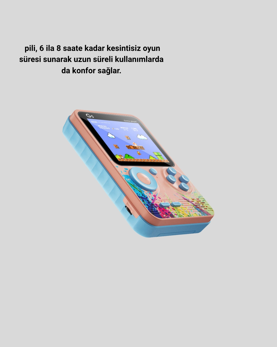 Retro Taşınabilir Oyun Konsolu 500 Klasik Oyunlu, 3.0 İnç Renkli Ekran ( Lisinya ) Retro Taşınabilir Oyun Konsolu 500 Klasik Oyunlu, 3.0 İnç Renkli Ekran ( Lisinya )