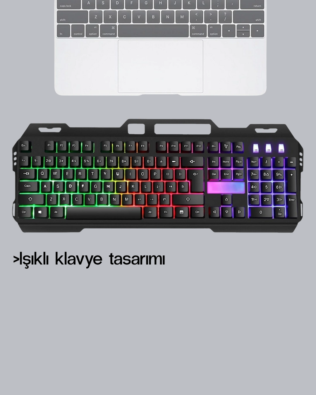 Rgb Aydınlatmalı Klavye Mouse Seti – Usb Bağlantılı, Türkçe Q, Ayarlanabilir Dpı, Ergonomik Yapı ( Lisinya )