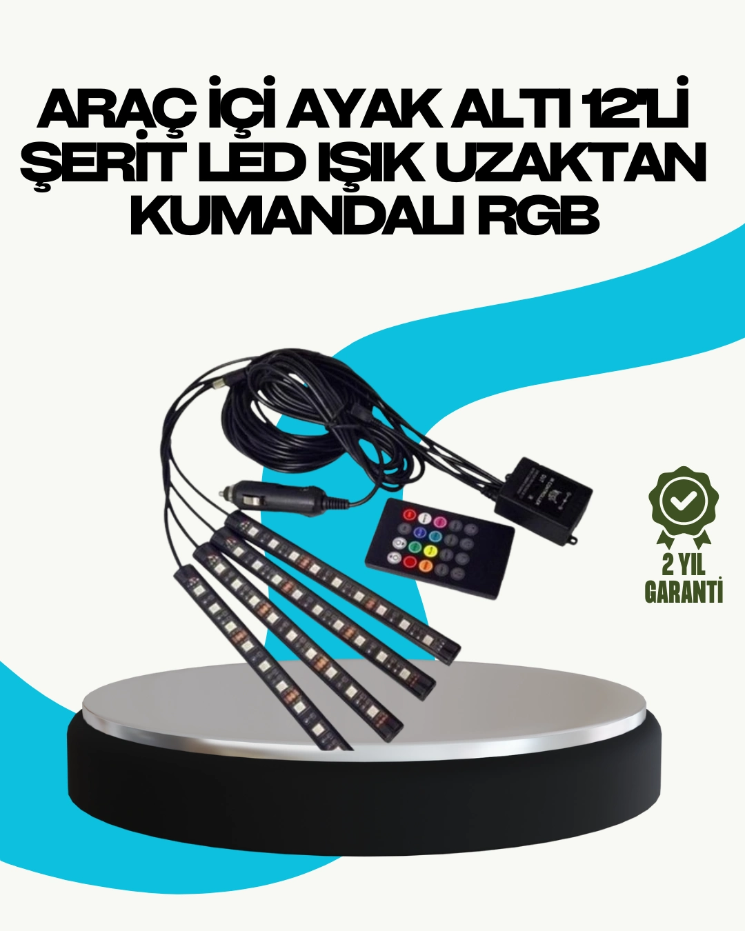Rgb Geçişli 4 Parça Araç İçi Aydınlatma ( Lisinya )