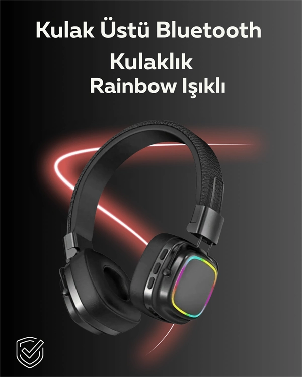Rgb Işıklı Katlanabilir Bluetooth 5.3 Kulak Üstü Kulaklık ( Lisinya )
