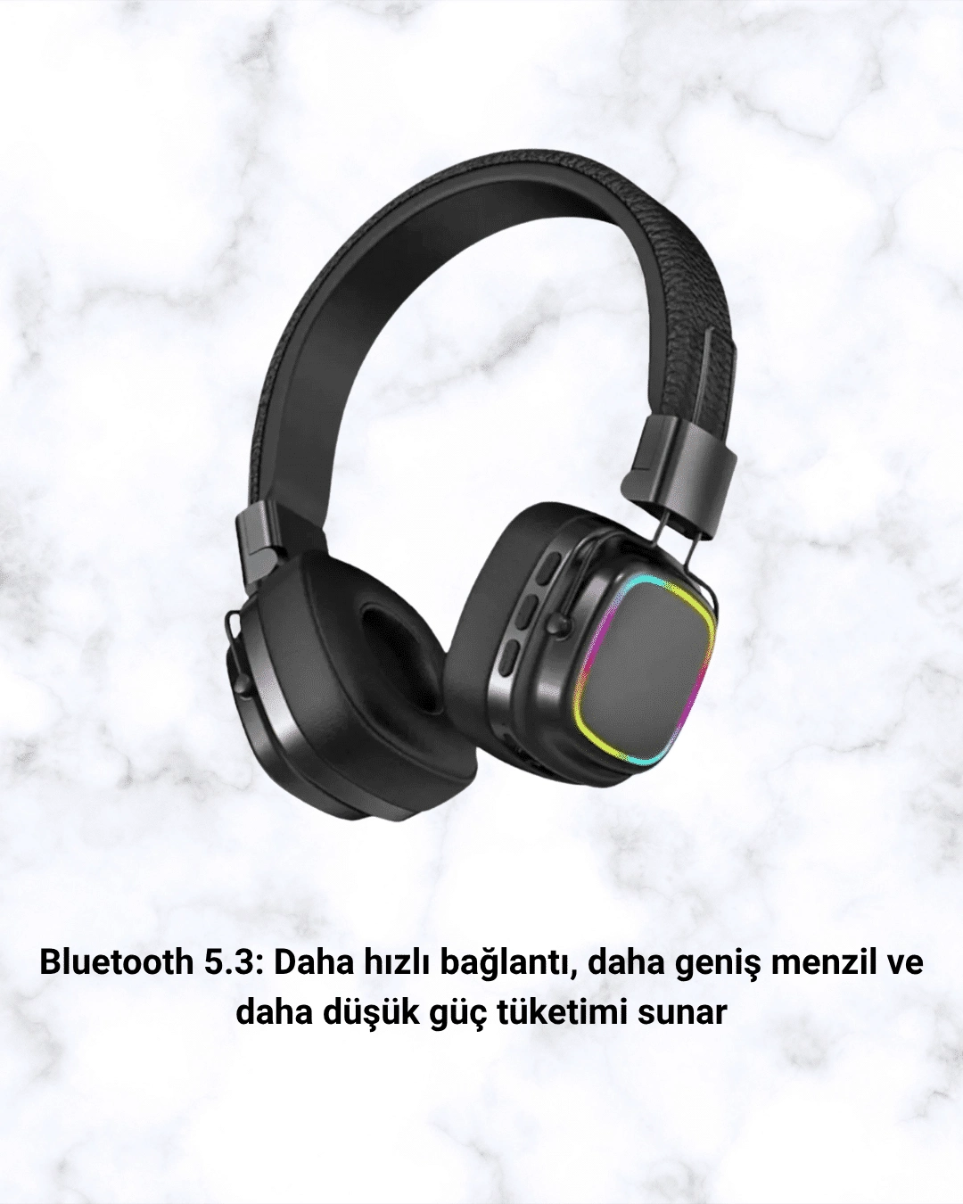 Rgb Işıklı Katlanabilir Bluetooth 5.3 Kulak Üstü Kulaklık ( Lisinya )
