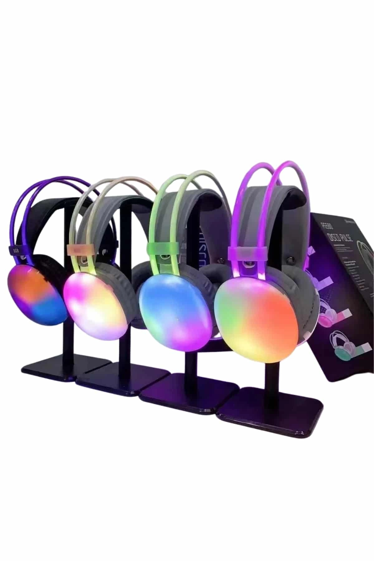 Rgb Işıklı Yüksek Ses Kaliteli Kablosuz Kulak Üstü Bluetooth Kulaklık ( Lisinya )