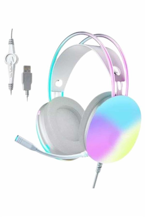 Rgb Işıklı Yüksek Ses Kaliteli Kablosuz Kulak Üstü Bluetooth Kulaklık ( Lisinya )