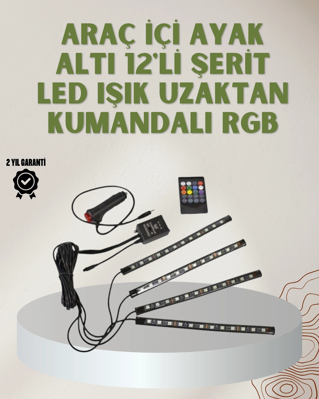 Rgb Led Araç İçi Aydınlatma – Kumandalı Sistem ( Lisinya ) Rgb Led Araç İçi Aydınlatma – Kumandalı Sistem ( Lisinya )