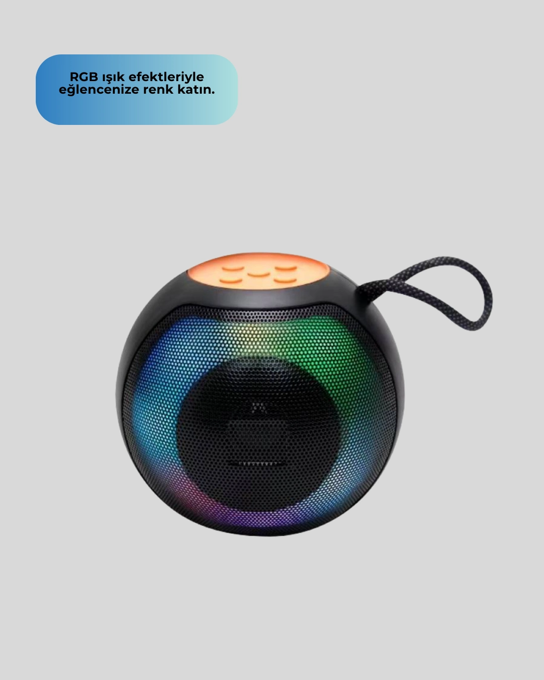 Rgb Led Işıklı Güçlü Baslı Kablosuz Hoparlör ( Lisinya ) Rgb Led Işıklı Güçlü Baslı Kablosuz Hoparlör ( Lisinya )