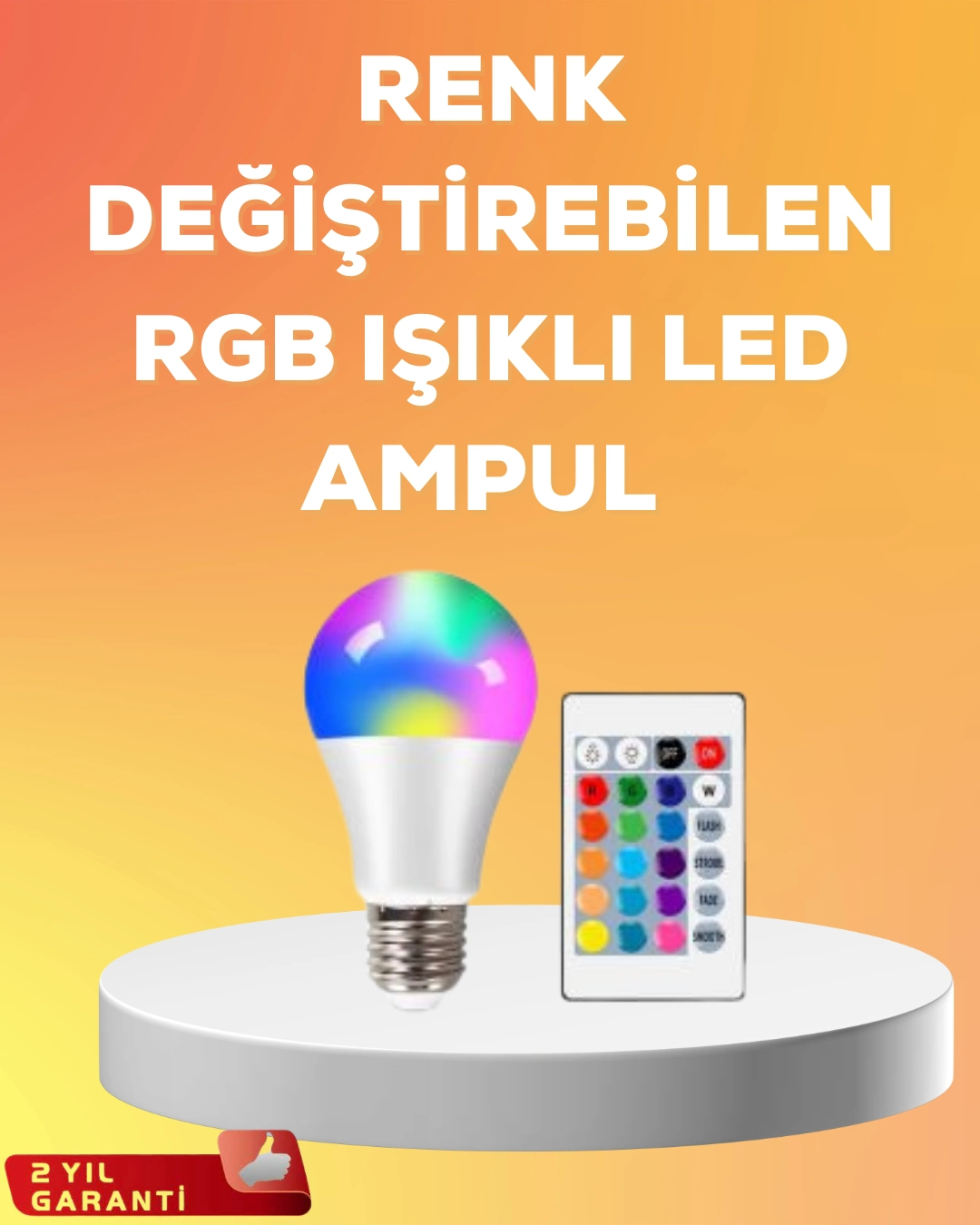 Rgb Uzaktan Kumandalı Led Ampul 16 Renk A Kalite 2025 Model Orijinal ( Lisinya ) Rgb Uzaktan Kumandalı Led Ampul 16 Renk A Kalite 2025 Model Orijinal ( Lisinya )
