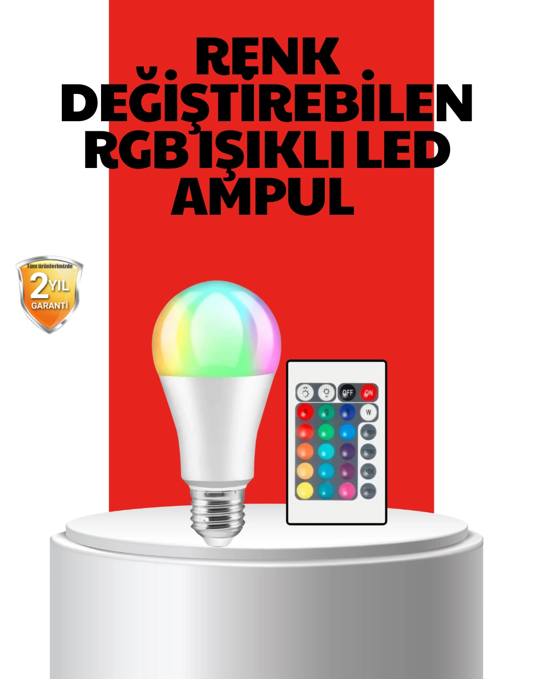 Rgb Uzaktan Kumandalı Led Ampul 16 Renkli A Kalite Orijinal ( Lisinya ) Rgb Uzaktan Kumandalı Led Ampul 16 Renkli A Kalite Orijinal ( Lisinya )