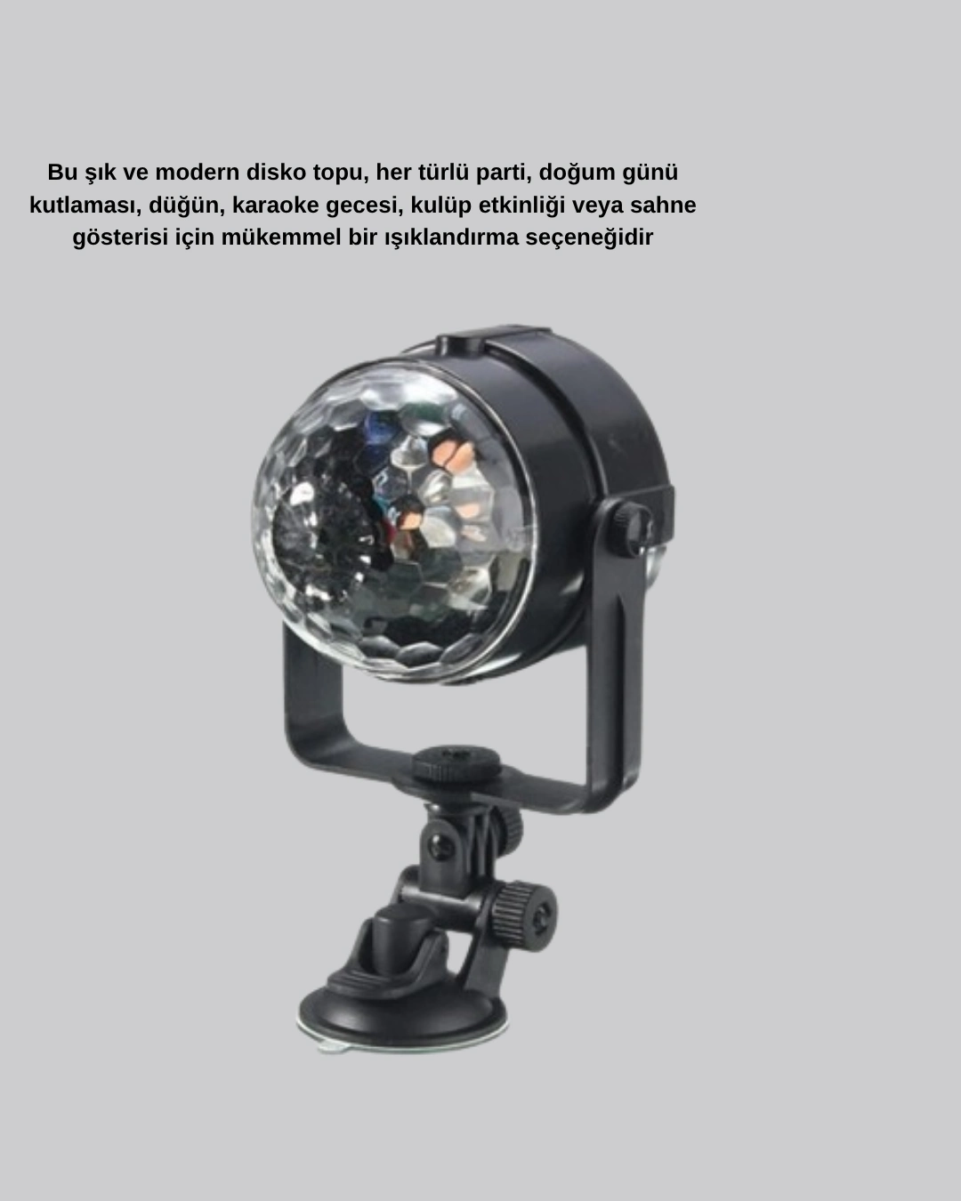 Ritme Duyarlı Led Disko Topu – Renkli Işık Gösterili Parti Lambası ( Lisinya )