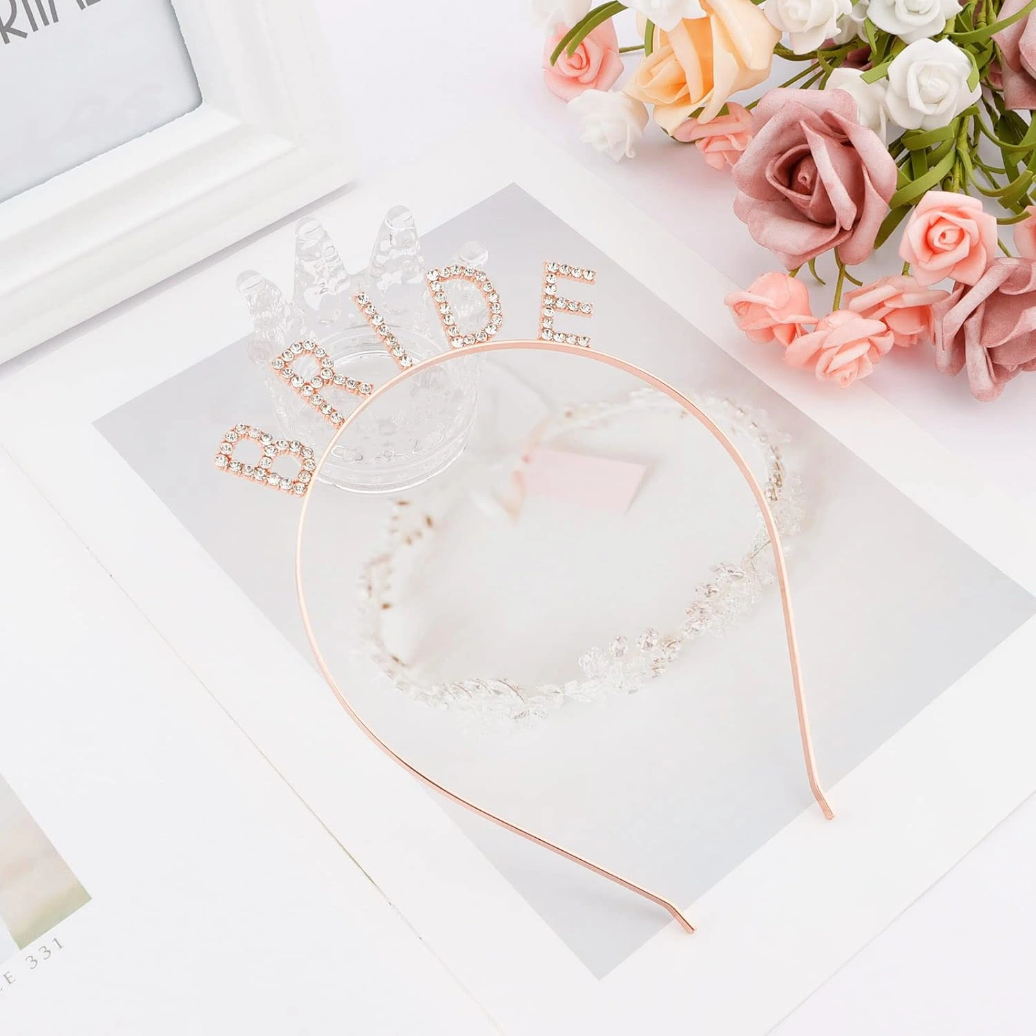 Rose Gold Bekarlığa Veda Kristal Taş Bride Tacı ( Lisinya ) Rose Gold Bekarlığa Veda Kristal Taş Bride Tacı ( Lisinya )