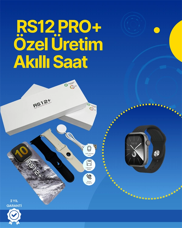. Rs12 Pro+ 2025 Serisi Full Ekranlı Akıllı Saat – 2gb Hafıza, Titanyum Kasa, Suya Dayanıklı, Uzun Şarj Süresi Garantili Model ( Lisinya )