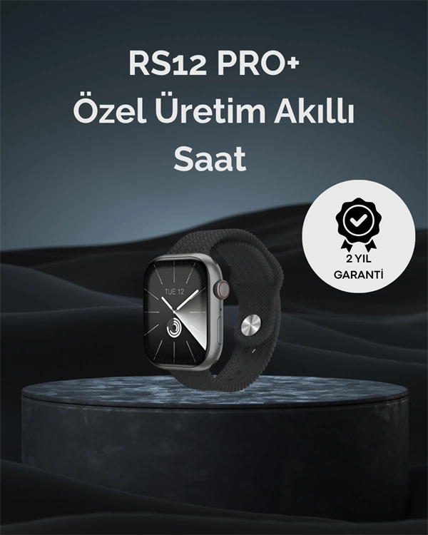Rs12 Pro+ 2025 Serisi Uzun Şarj Süreli Garantili Full Ekranlı Özel Üretim Akıllı Saat – 2gb Hafıza, Amoled, Gps, Sesli Arama ( Lisinya )