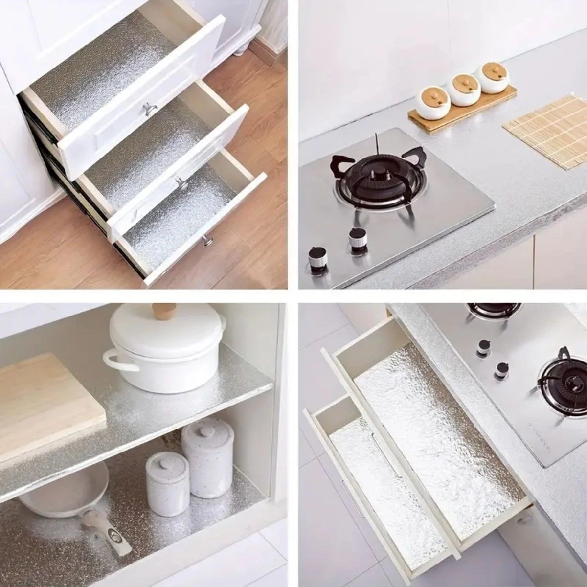 Rulo Gümüş Alüminyum Folyo Duvar Kağıdı, Kendinden Yapışkanlı Raf İçi, Su Geçirmez Folyo 2 Mt X 60 Cm ( Lisinya ) Rulo Gümüş Alüminyum Folyo Duvar Kağıdı, Kendinden Yapışkanlı Raf İçi, Su Geçirmez Folyo 2 Mt X 60 Cm ( Lisinya )