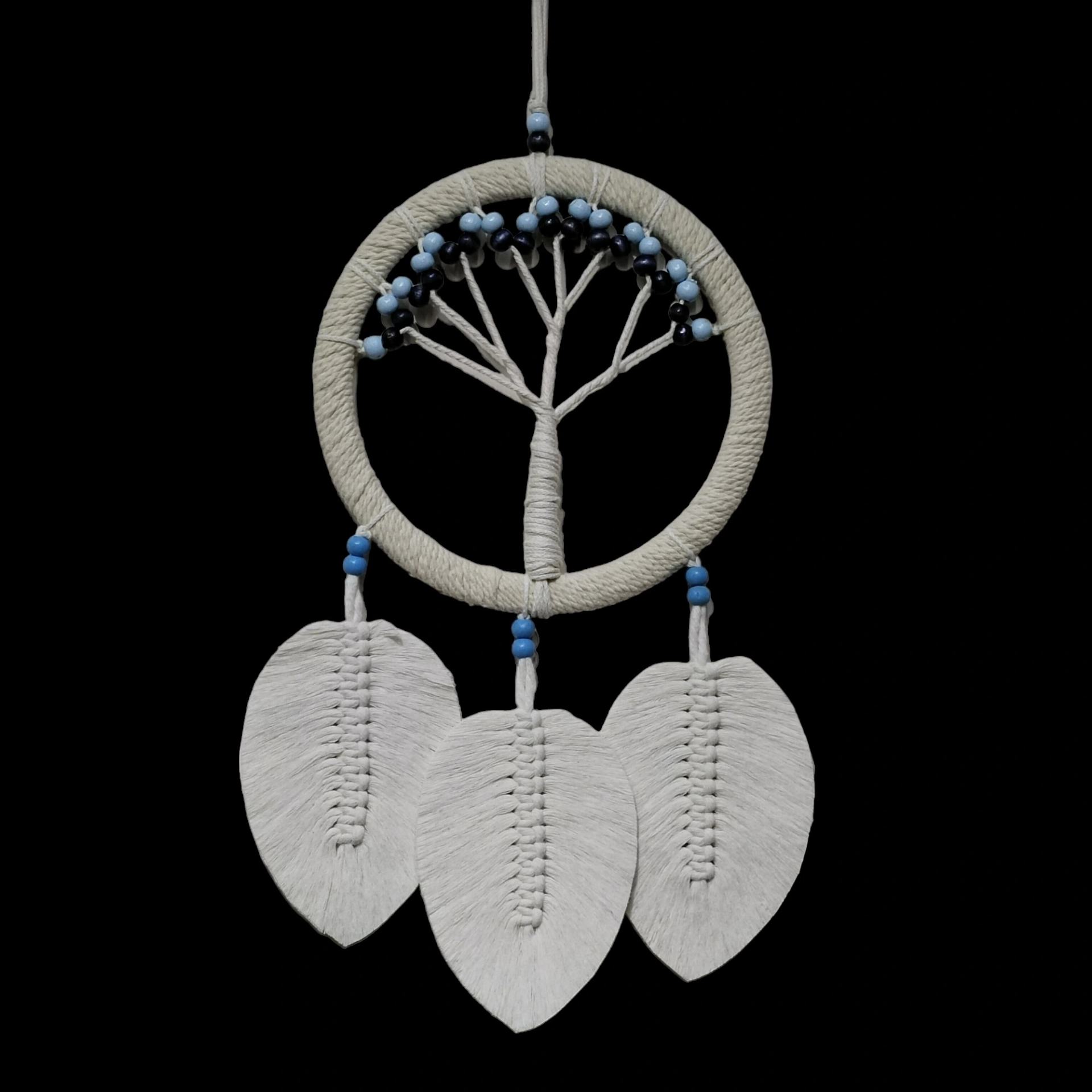 Rüya Kovan Hayat Ağacı Dream Catcher Ekru ( Lisinya )
