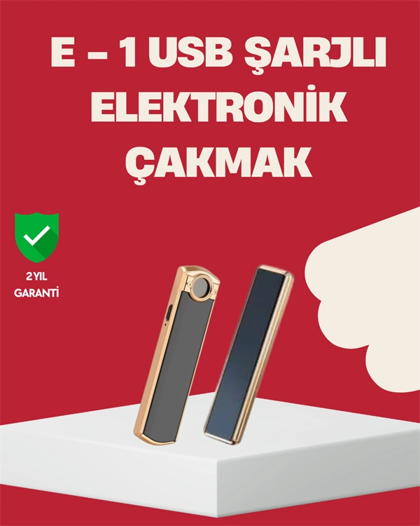 Rüzgar Geçirmez Elektronik Çakmak – Modern Tasarım, Metal Gövde ( Lisinya )