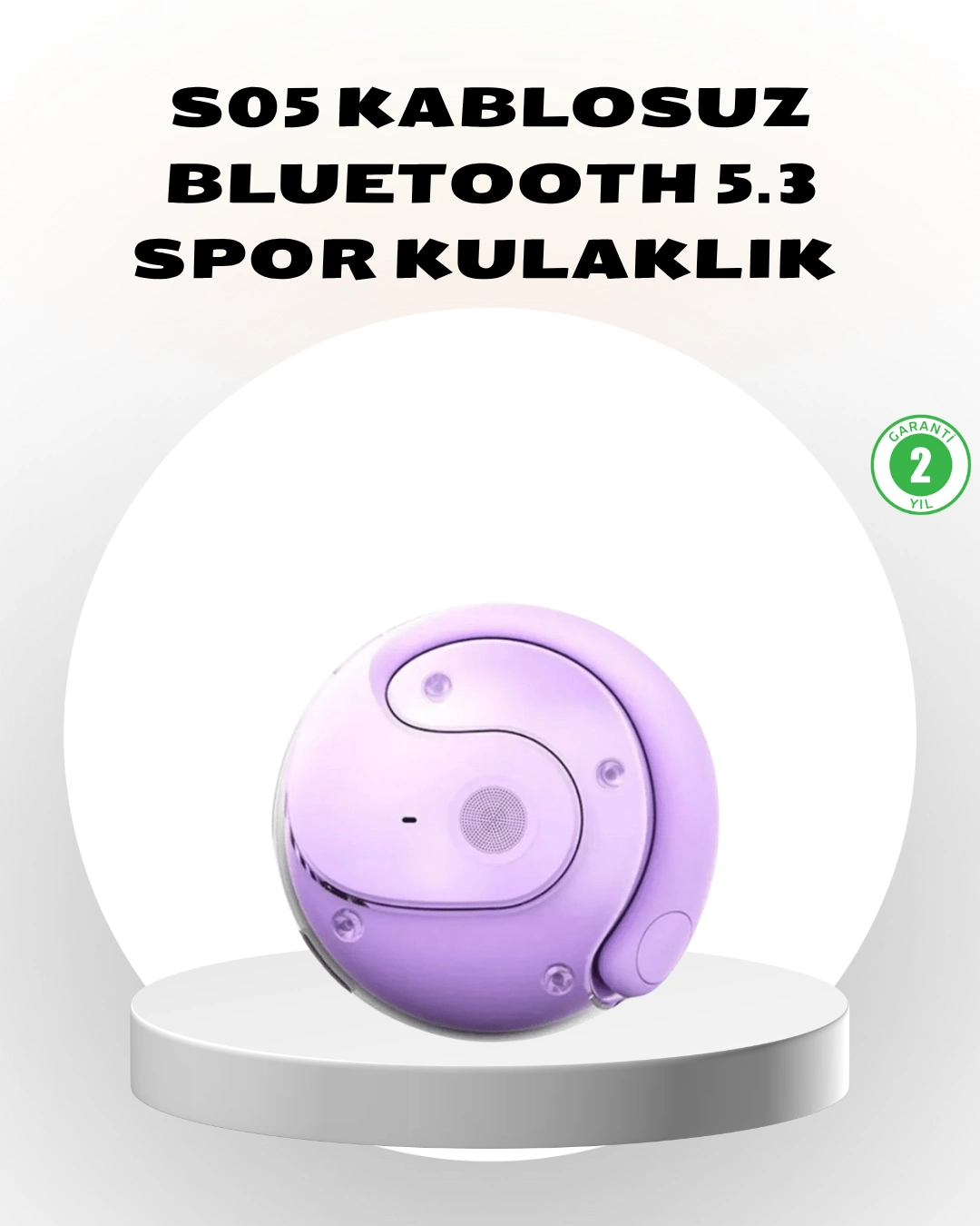S05 Kablosuz Kulaklık Bluetooth 5.3 Ipx4 Su Geçirmez Stereo Ses Otomatik Bağlantı ( Lisinya )
