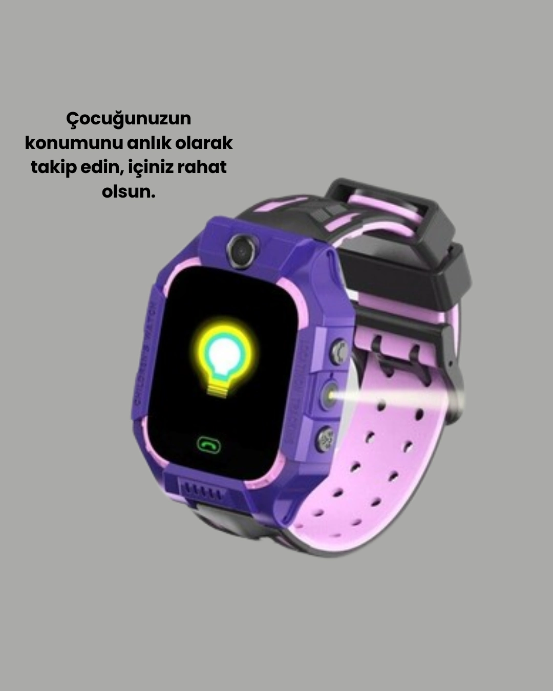 S10 Mor Akıllı Çocuk Saati Geçmiş Konum Ve Acil Durum Uyarılı ( Lisinya )