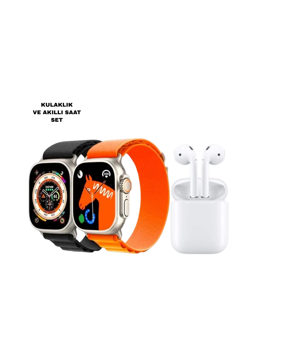 S8 Ultra Akıllı Saat + Gürültü Önleyici Kablosuz Kulaklık Seti ( Lisinya )