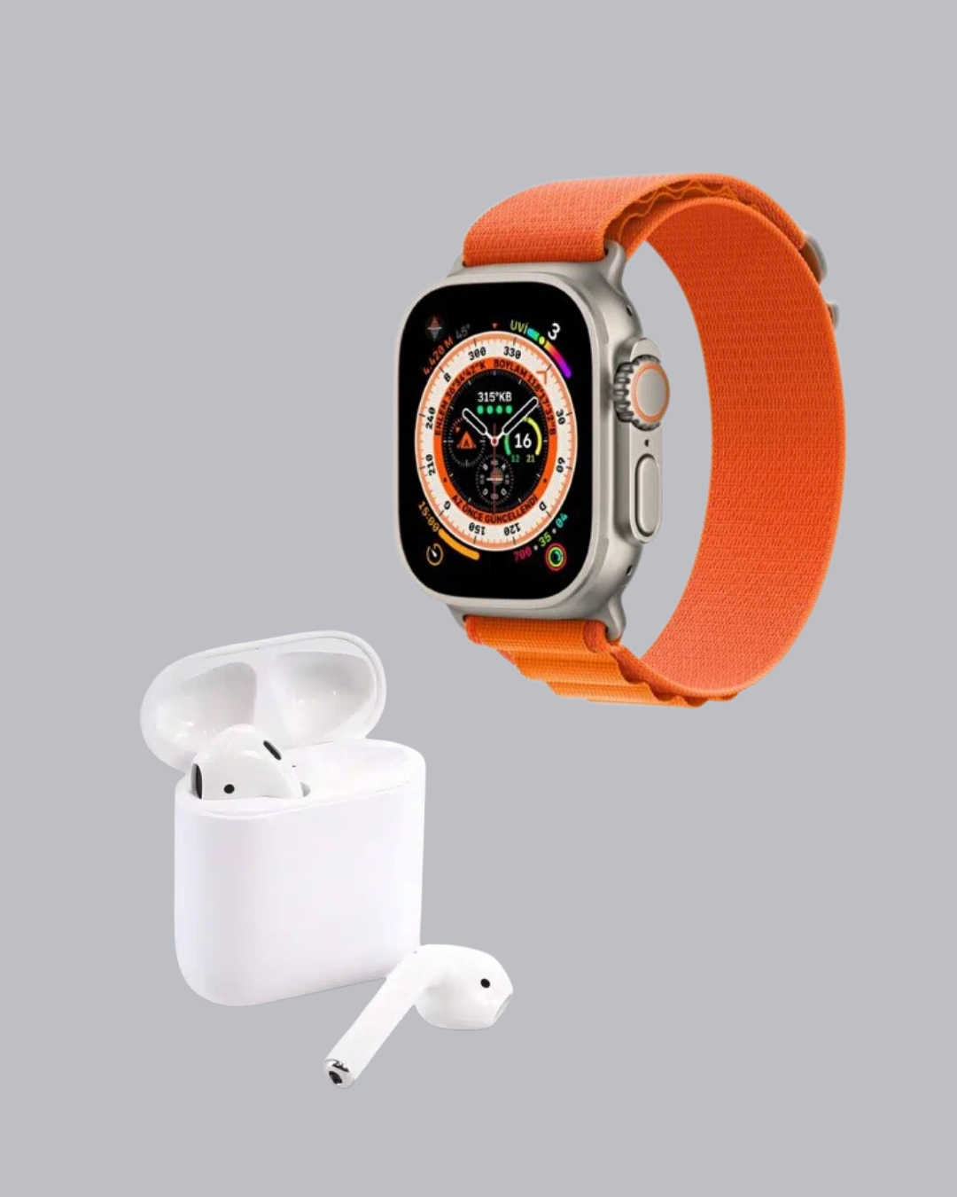 S8 Ultra Akıllı Saat Ve Bluetooth Kablosuz Kulaklık 2’li Set ( Lisinya )