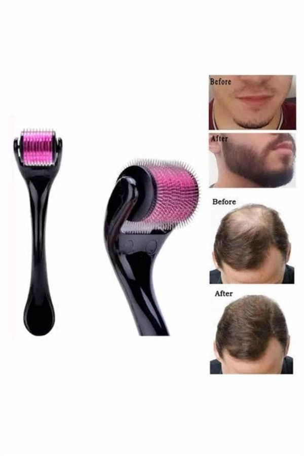 Saç Çıkarma Tarağı Dermaroller 540 Iğneli Roller 1 Mm Iğne Cilt Yüz Yenileme Bakım Seti ( Lisinya )