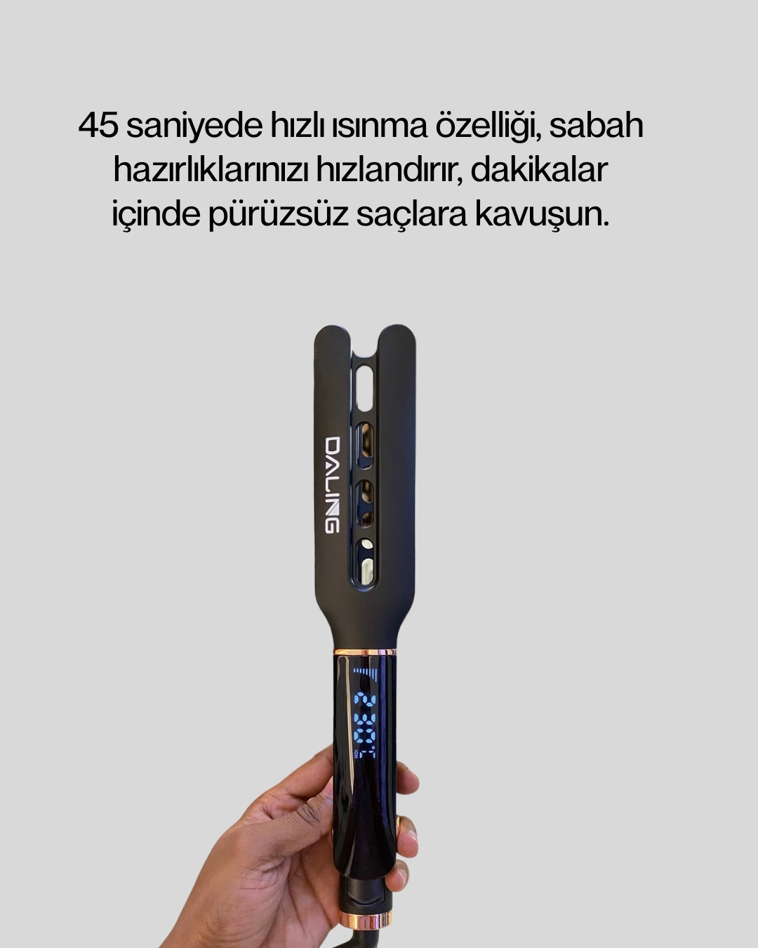 Saç Düzleştirici 30 Saniyede Isınma Hafif Ve Portatif Tasarım ( Lisinya )