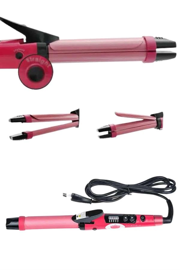 Saç Düzleştirici Şekillendirici Saç Maşası İkili Şekillendirici Isı Ayarlı ( Lisinya )