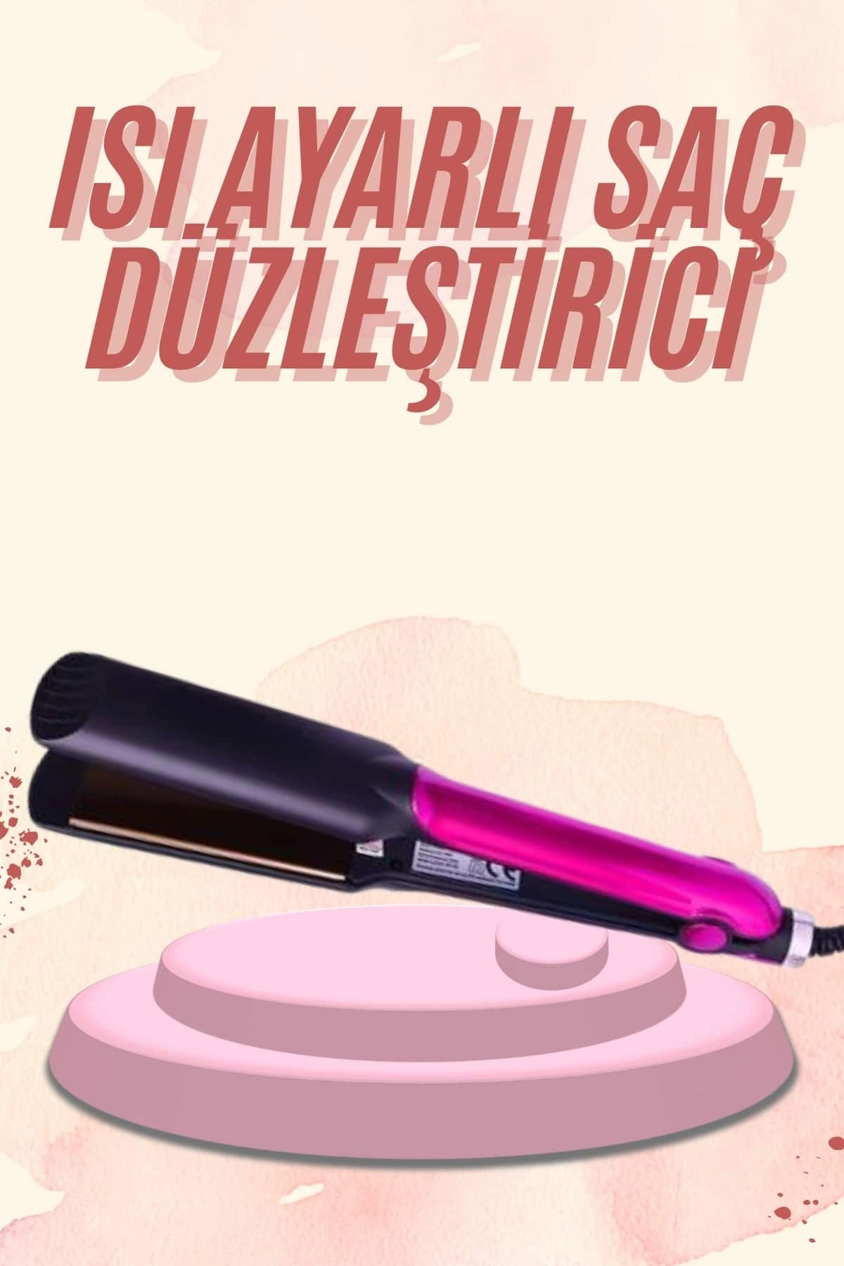 Saç Düzleştirici Seramik Kaplama Yüksek Isı Ayarlı Profesyonel 4 Kademeli 220 Decere ( Lisinya )