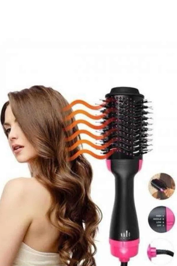 Saç Kurutma Makinesi Saç Düzleştirici Fön Tarak Isı Ayarlı Sıkı Dişli ( Lisinya )