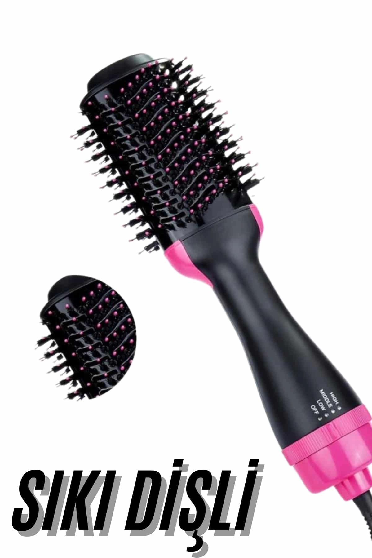 Saç Kurutma Makinesi Saç Düzleştirici Fön Tarak Isı Ayarlı Sıkı Dişli ( Lisinya )