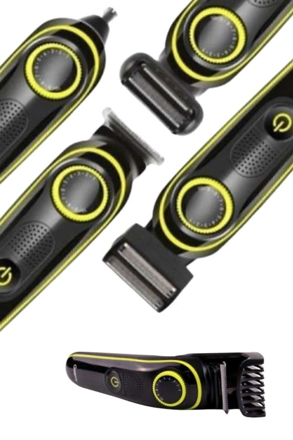 Saç Sakal Şekillendirici Tıraş Makinesi 5 Başlıklı Paslanmaz Çelik Bıçaklı Unısex ( Lisinya )