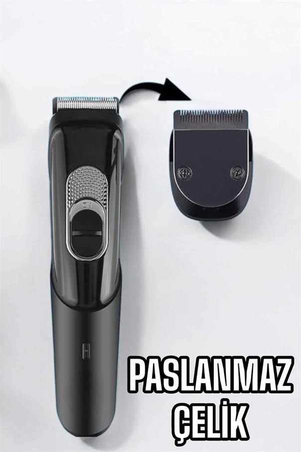 Saç Sakal Vücut Şarjlı Kablosuz Tıraş Makinesi Profesyonel Paslanmaz Çelik ( Lisinya )