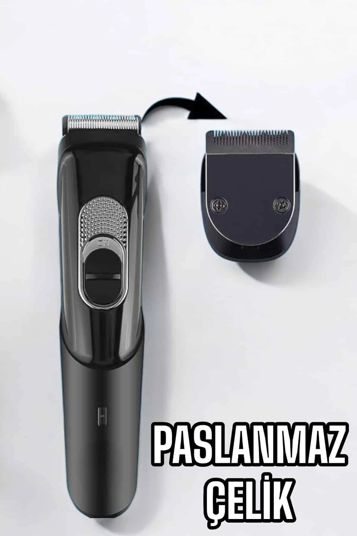 Saç Sakal Vücut Şarjlı Kablosuz Tıraş Makinesi Profesyonel Paslanmaz Çelik ( Lisinya )