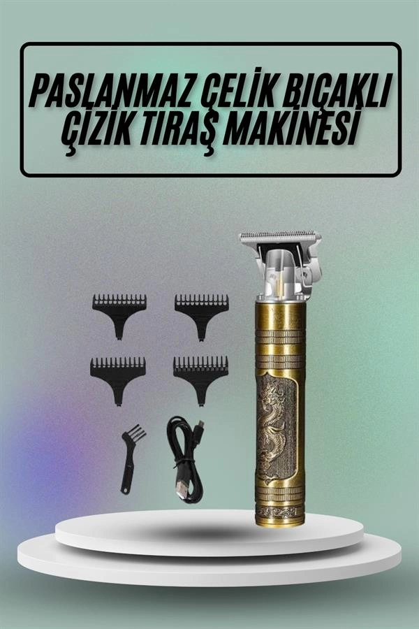 Saç Sakal Vücut Tıraş Makinesi Çizik Atma Makinesi Paslanmaz Çelik ( Lisinya )
