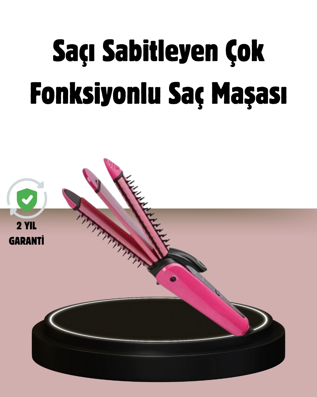 Saç Şekillendirici Maşa Ve Düzleştirici 2’si 1 Arada ( Lisinya )