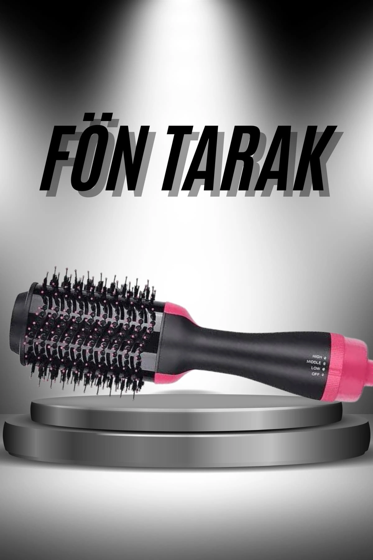 Saç Şekillendirici Ve Saç Düzleştirici Fön Tarağı Tarak Fırça 1200w Saç Kurutma ( Lisinya )