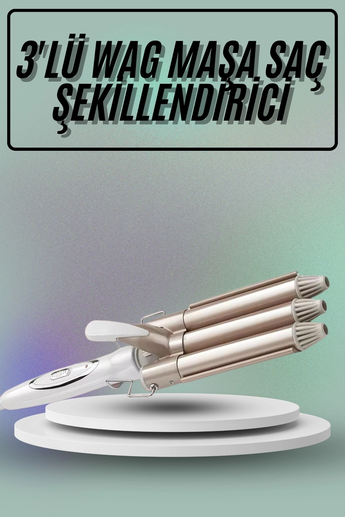 Saç Şekillendirici Wag Maşa Üçlü Yüksek Isı Ayarlı Seramik Kaplama ( Lisinya )