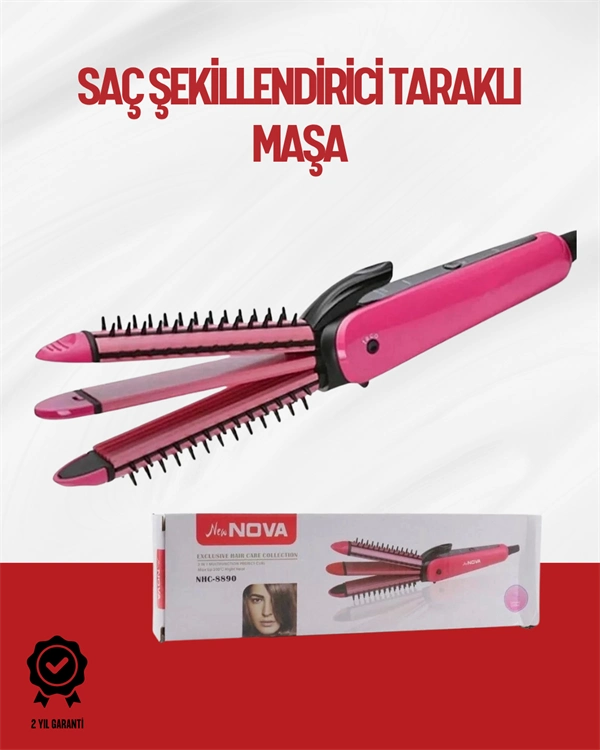 Saçı Sabitleyen Çok Fonksiyonlu Saç Maşası ( Lisinya )