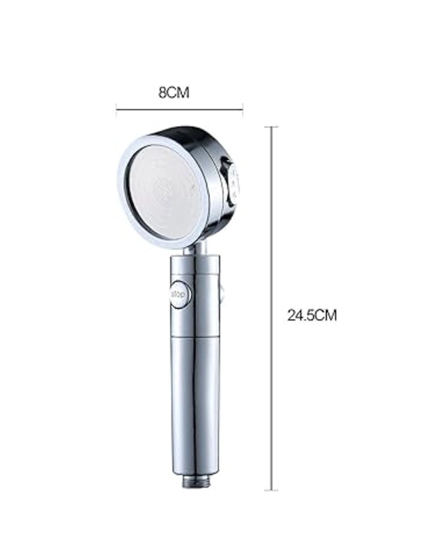 Sağlam Metal Hortum Bağlantılı, 360° Hareketli Duş Başlığı ( Lisinya )