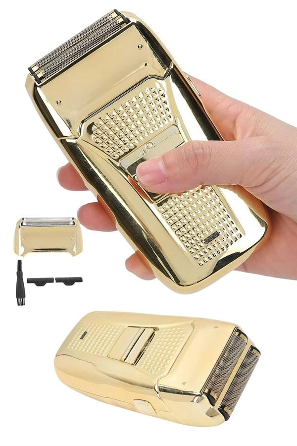 Sakal Kesme Tıraş Makinesi Paslanmaz Çelik Gold Şarjlı ( Lisinya )