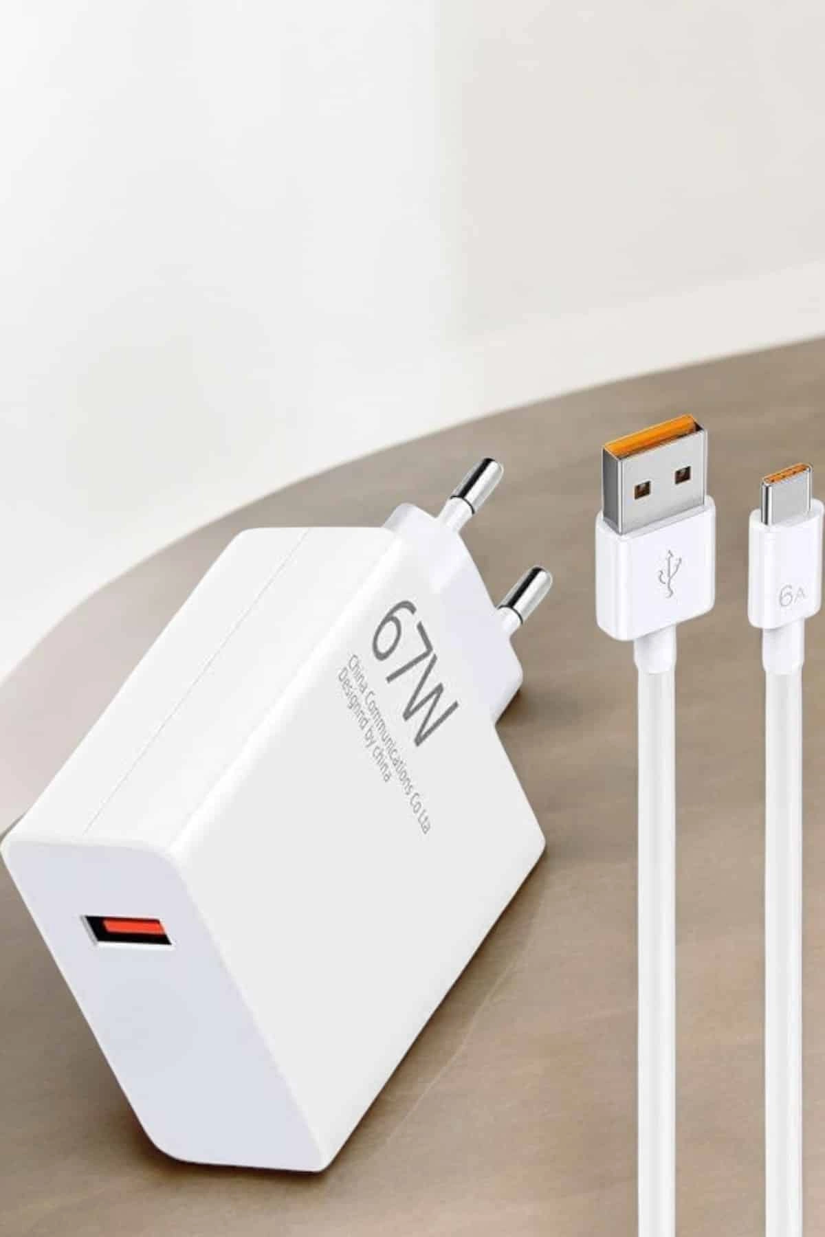 Şarj Aleti 67w Hızlı Şarj Turbo Type-c Uyumlu Şarj Adaptörü Kablosu ( Lisinya )