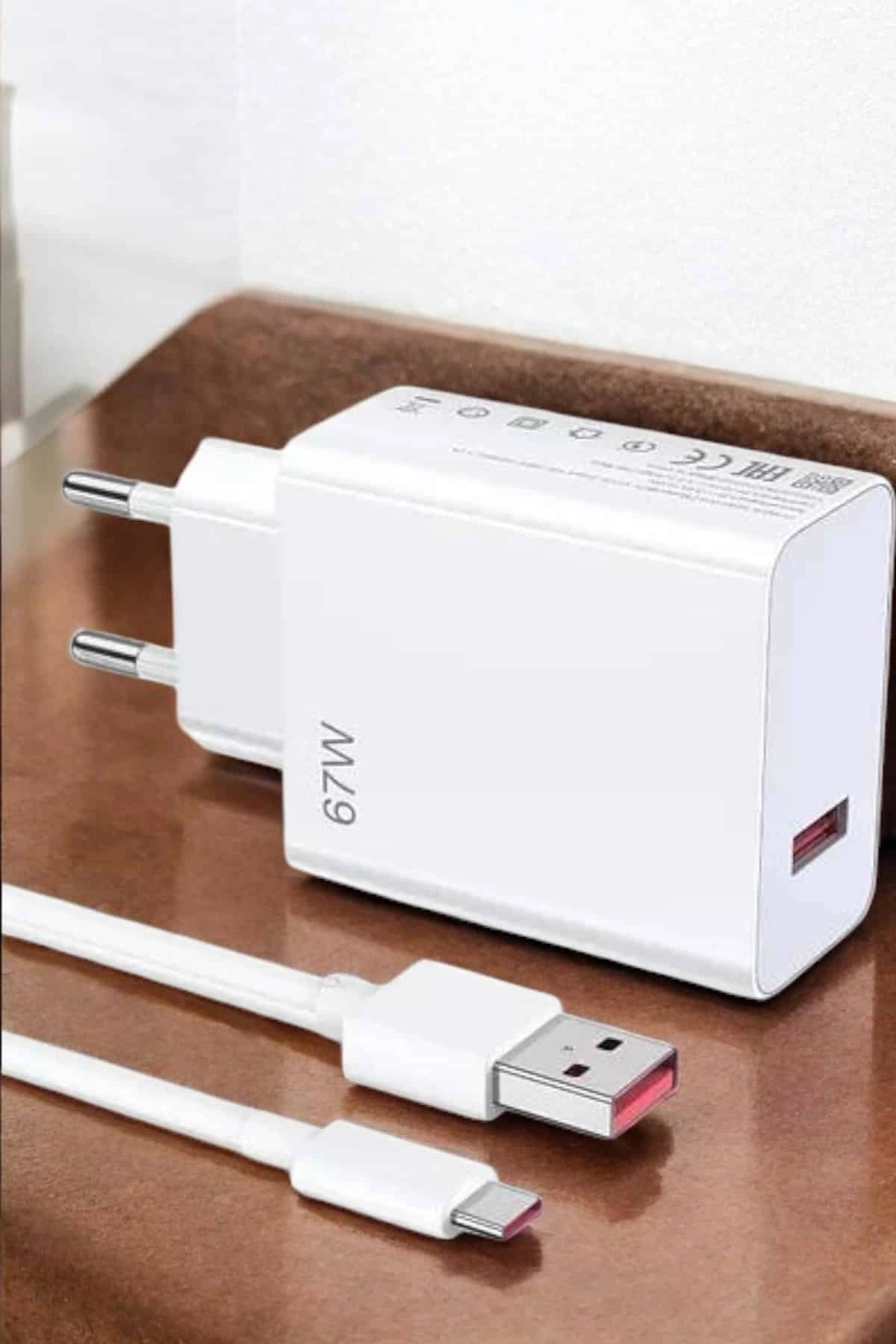 Şarj Aleti 67w Hızlı Şarj Turbo Type-c Uyumlu Şarj Adaptörü Kablosu ( Lisinya )