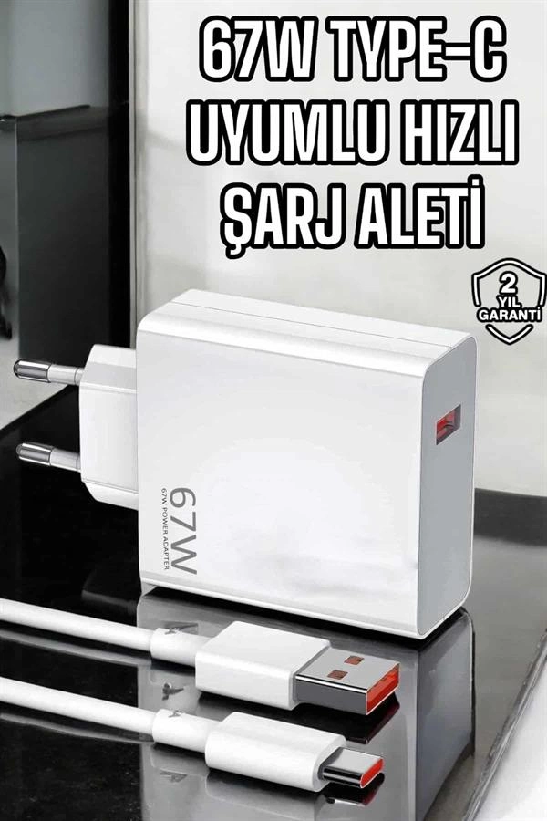 Şarj Aleti Turbo Hızlı 67w Type-c Hızlı Şarj ( Lisinya ) Şarj Aleti Turbo Hızlı 67w Type-c Hızlı Şarj ( Lisinya )