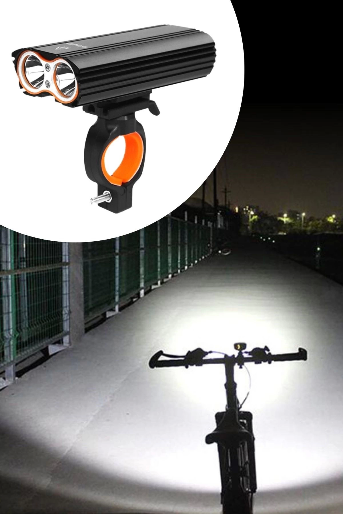 Şarj Göstergeli Uzun Menzil Su Geçirmez Led Bisiklet Feneri 1600 Lumen ( Lisinya ) Şarj Göstergeli Uzun Menzil Su Geçirmez Led Bisiklet Feneri 1600 Lumen ( Lisinya )