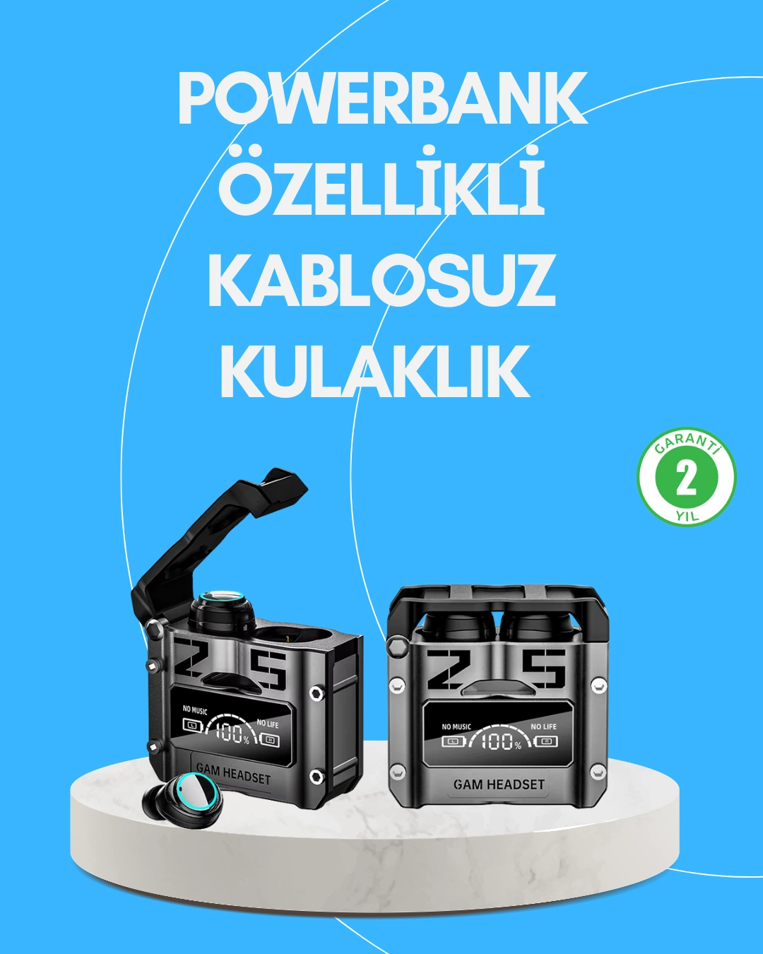 Şarj Kutulu Kablosuz Bluetooth Kulak İçi Spor Kulaklık ( Lisinya ) Şarj Kutulu Kablosuz Bluetooth Kulak İçi Spor Kulaklık ( Lisinya )